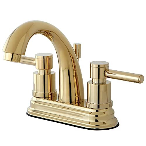 Kingston Brass KS8612DL Concord 4" Centerset Bathroom Faucet, 4-3/4 inch spout reach, Polished Brass